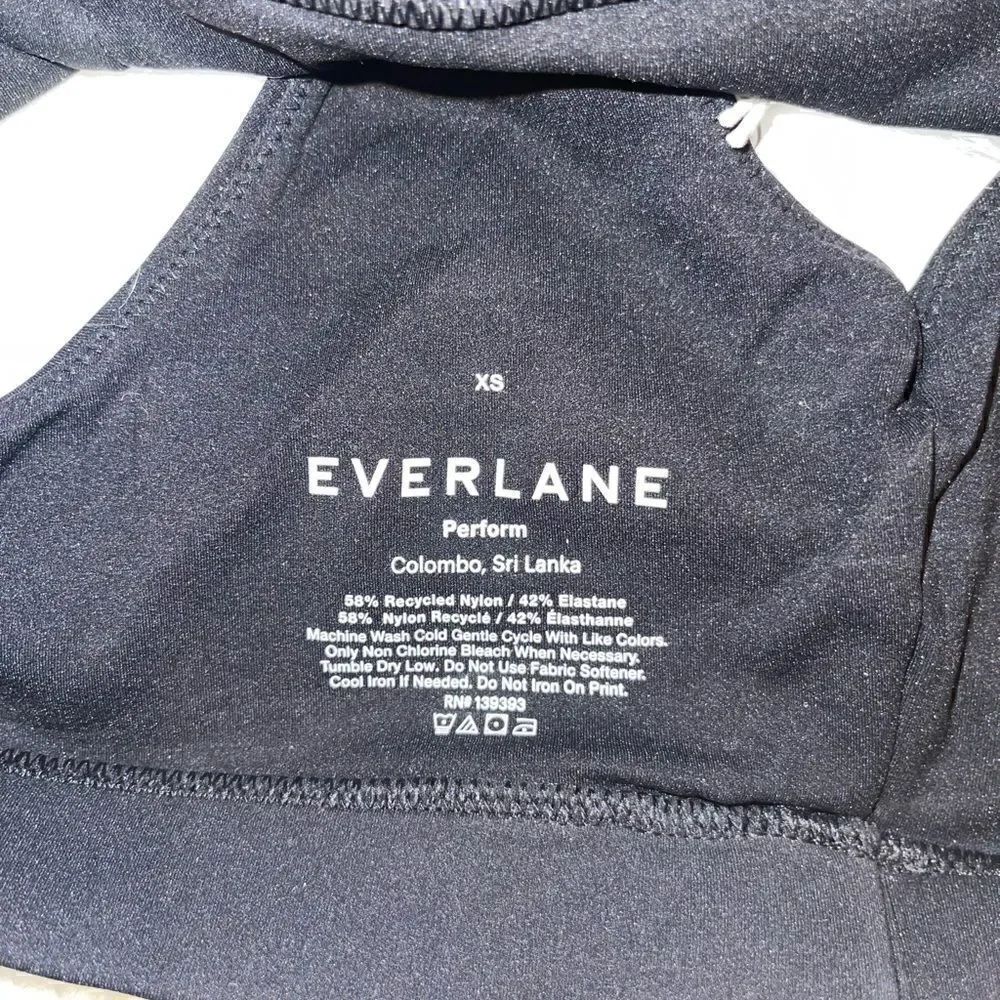 NWT EVERLANE Perform Bra Black Size XS